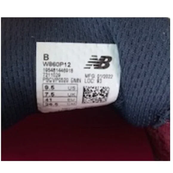 NEW BALANCE Fresh Foam X 860v12 in GARNET SIZE 9.5 - Picture 15 of 15